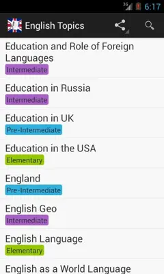 English Topics android App screenshot 4